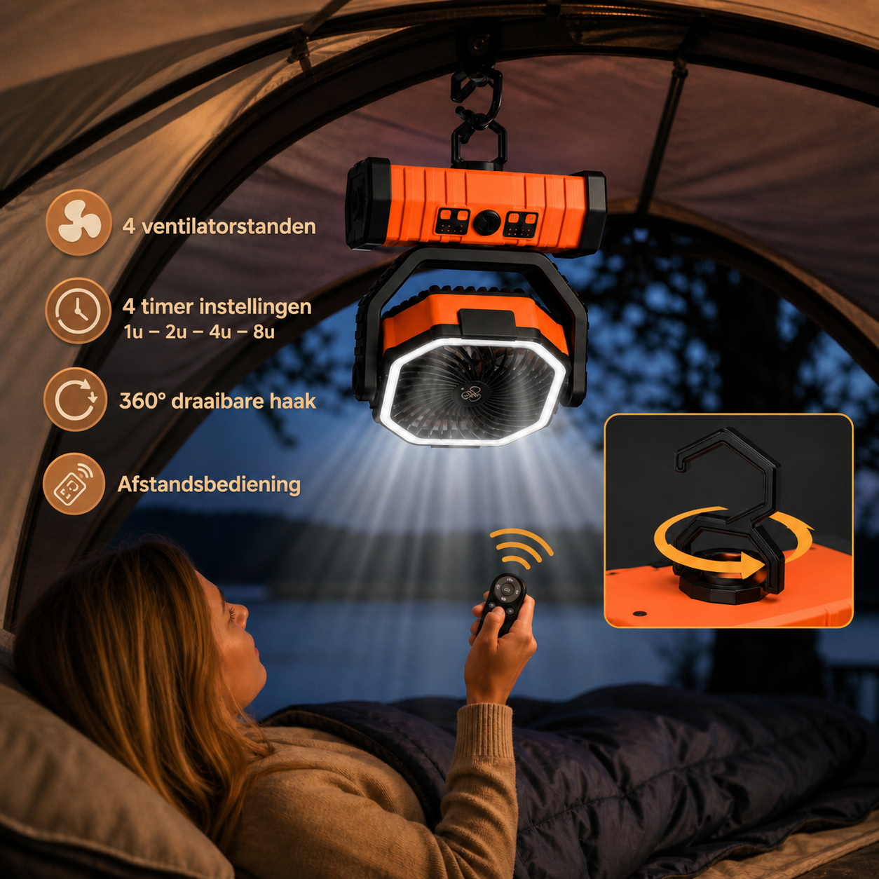 Robuuste Camping Ventilator